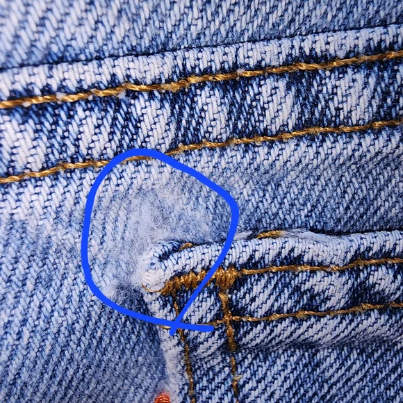 Vtg Levis 560 Jean Denim Blue Shorts Men's Orange Tab Size 32 Is Used - Picture 8 of 14